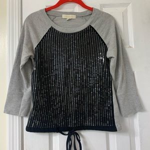 Grey and Black Sequined Nicki Minaj Top